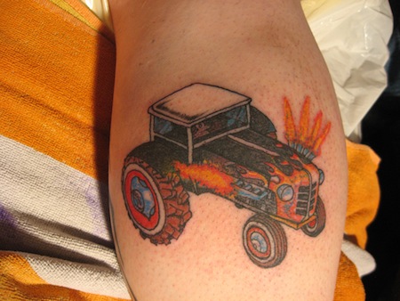 FatChevy's Hot Rod Tractor Tattoo